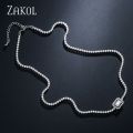 ZAKOL Brand Jewelry Fashion Rectangle Cubic Zirconia Chokers Necklace For Women Girl Party Anniversary Dinner Dress FSNP2140. 