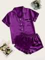 Hot Sexy Silk Short Nighty for girls Set 2 Piece Night Wear For Women Full Hot Pajamas Sets Short Sleeve Loungewear Bridal Ladies Sleepwear. 