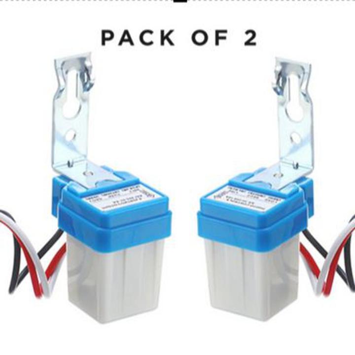 (Pack Of 2) Automatic On Off Light Control Sensor Switch LDR Photocell Sun Switch  AC85-265V 10A Day Night Sensor Switch for Lights