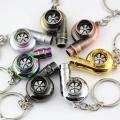 Real Whistle Sound Turbo Keychain Spinning Turbine Key Chain Ring Keyring. 