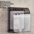 "Plastic Wall Switch Waterproof Cover with Flip Cap - Durable Wall Socket Waterproof Protection Box for Switches, Board Panel Switch Cover for Enhanced Safety, Versatile Design in Random Colors". 
