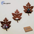 Pak Earth Store Leaf Wall Shelf Brown Color, Candle Flower Holder Brown Color, Wall Decoration Items, Floating Wall Shelves Before buy select pack. 