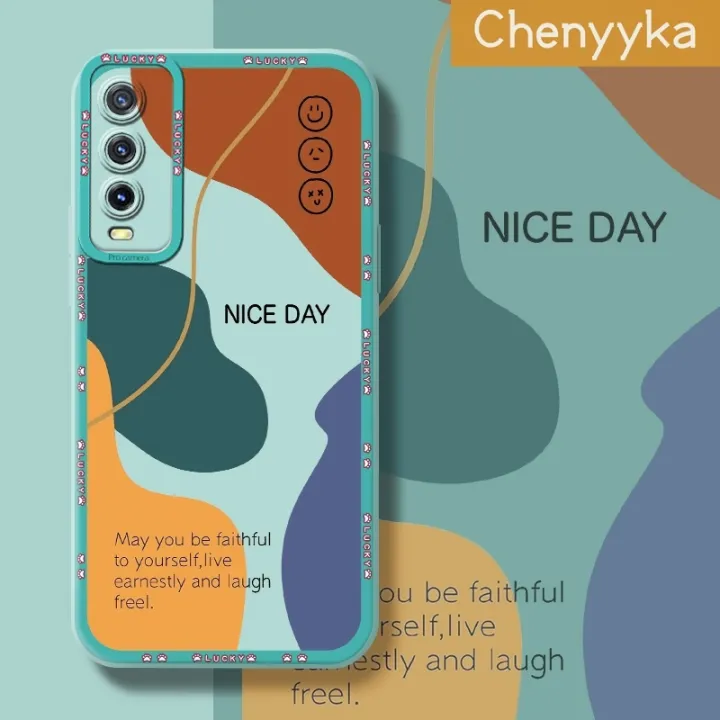 chenyyka%20Case%20For%20vivo%20y20s%20Case%20Fashion%20Tide%20Nice%20Day%20Word%20Thin%20Shockproof%20Square%20Edge%20Silicone%20TPU%20Casing%20Full%20Lens%20Cover%20Camera%20Protect%20Cases%20Soft%20Case%20-%20Image%206