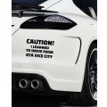 6 inch Funny Caution Sign Warning Car Sticker GTA high quality Theme Caution m. 