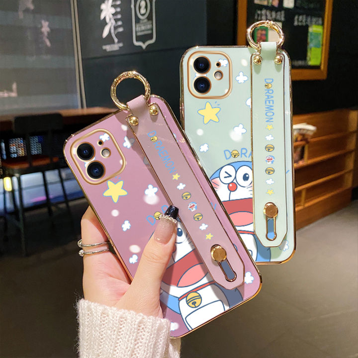 dienya%20For%20vivo%20Y55%205G%20Case%20With%20Wristband%20New%20Design%20Phone%20Case%20For%20Girl%20Women%20Thin%20Pattern%20Cartoon%20Doraemon%20Cat%20Shockproof%20Plating%20Silicone%20Casing%20Full%20Cover%20SoftCase%20Protection%20Cases%20-%20Image%207