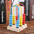 Children's multifunctional three-gear counting rack wooden counter primary 1 counting stick student counting rack toy. 