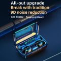 F9-5 TWS Bluetooth 5.0 Earbuds 3D Smart Touch Control HIFI Music LED Display Wireless Earphone with Charging Box. 