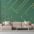 Acrylic Golden Mirror Strip Wall Stickers DIY Geometric Removable Self Adhesive Tape for Furniture and Home Decor 1×96 inches Golden, Silver. 