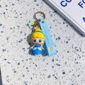 Disney Princess Super Cute Keychain The Little Mermaid Belle Hand-Made Level Key Ring Rapunzel Mobile Phone Cartoon Pendant Bag Cinderella Lanyard Exquisite. 
