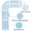 Hamster Tubes, Adventure External Pipe Set Hamster Cage Toys to Expand Space DIY Connection Tunnel Blue. 