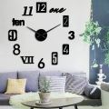 Mixed Number Styles English Arabia Roman Numerals Modern Wall Clock Acrylic Mirror Effect Numbers Stickers DIY Giant Wall Art. 