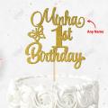 Customized 1st Birthday Cake Topper For Party Celebration, Kids Birthday Toppers with ANY NAME, Cake Decoration. 