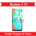 Realme C15 Tempered Glass Screen Protector Premium High Quality Polish Glass For Realme C15. 