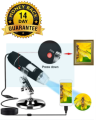 50X-500X Portable Digital Microscope Mini Camera Adjustable Magnification Electron Microscope For Students, Laboratory, Mobile Repairing and Kids With Built-in 8 LED Lights Plus Stand For Windows / Mac / Android ( ✅ 14 Days Money Back Guarantee! ). 