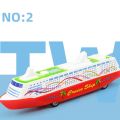 Desktop Ornaments Gliding Sliding Steamship Simulation Collection Cruise Boat Model Model Toy Mini Pull Back Ship Gift for Kids. 