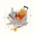Plush Horse 2 in 1 Rocker with Wheels & Handle. 