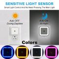 Light Sensor Control LED Night Light Mini Square Shape Light Sensor Energy Saving Lamps Bed Lamp For Baby Bedroom Gift Romantic Night Bulb For Room Home. 