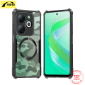 Nanu For Tecno Spark 20 20C BG6 BG7 Infinix X6225 [Camouflage Beatles] Compatible with Magsafe Phone Case Shockproof Slim Soft Cover Transparent Back Protection Casing. 