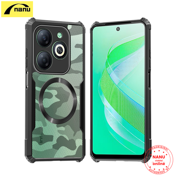 Nanu For Tecno Spark 20 20C BG6 BG7 Infinix X6225 [Camouflage Beatles] Compatible with Magsafe Phone Case Shockproof Slim Soft Cover Transparent Back Protection Casing