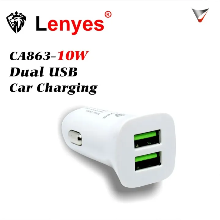 LENYES%20CA863%20Car%20Charger%2010W%20(Dual%20USB%20Type%20A)%20-%20Image%203