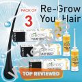 Hair regrowth Serum Pack of 3 Natural Hair Oil - Hair Growth Oil - Hair fall Oil - Onion Oil, Garlic Oil, Ginger Oil, Rosemary Oil, Olive Oil, Castor Oil, Almond Oil For Hair Loss Treatment Growth. 