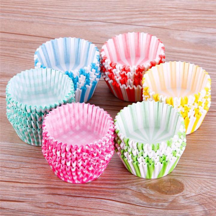 100Pcs Flair Paper Cup Cakes -  MultiColours