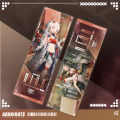 Yuthorite Arknights surrounding laser tickets Skadi Kelsey character painted double-sided hot stamping bookmark gift accessories. 