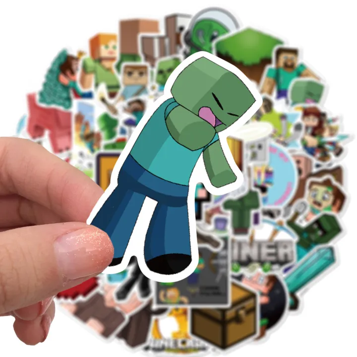50PCS%20Minecraft%20Stickers%20Steve%20Alex%20Herobrine%20Funny%20DIY%20Stickers%20Graffiti%20Travel%20Luggage%20Guitar%20Skateboard%20Cool%20Waterproof%20Sticker%20for%20Kid%20Toys%20-%20Image%203