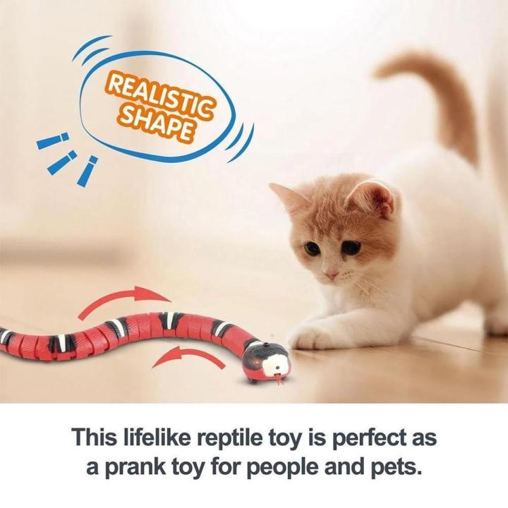 Smart Sensing Snake Interactive Cat Toys Automatic Toys For Cats USB Charging Accessories Kitten Toys For Pet Dogs Game Play Toy