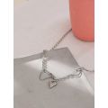 Yhpup Romantic Heart Pendant Necklace for Women High Quality Stainless Steel 18 K Metal Texture Choker Necklace Anniversary. 