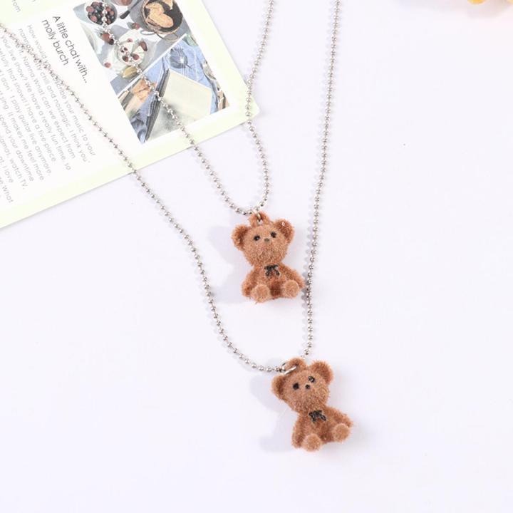 Bear Pendant Chain Necklace Bear Long Sweater Neck Chain  Gift