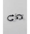 Black Punk Earrings For Unisex For Boys. 