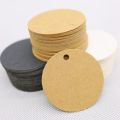Round Kraft Paper Tags Luggage Note Wedding Invitations Cards Blank Price Hang Tag 5cm 100pcs/lot. 