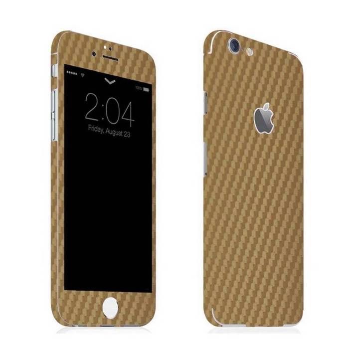 Iphone 6s Plus Gold Carbon Fiber Texture Mobile Skin