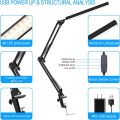 ENRG LED Bar Desk Lamp Swing Arm Desk Light With Clamp 3 Lighting 10 Brightness Eye Caring Modes Reading Desk Lamps for Home Office 360°Spin Video Shooting Youtube Tiktok Instagram. 