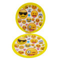 Emoji Face Plate - 7 Inch - Emoji Themed Party - Yellow - Unisex - Pack Of 10. 