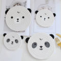 Coaster Anti-skid Cartoon Bear Hand-Woven Cotton Rope Placemat. 