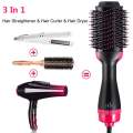 Original One Step 3 in 1 Electric Hot Air Brush, Dryer, Straightener, Ionic Volumizer 1000W High Power Personal Grooming Tool For Hair, Travelling Brush. 