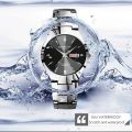 Tungsten Couple's Luminous Calendar Quartz Watch K-186. 