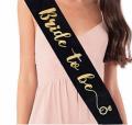 Bride To Be Satin Sash For Bridal Shower Pink, White, Black, Purple, golden, Red. 