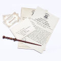 Harry potter deal Admission Letter  Ticket and wand Hogwarts School Acceptance Letter supplies letter Collection Props. 
