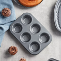 Non Stick 6 Cup Muffin Cupcake Tray - 6 Slot Cupcake Muffin Baking Tray Pan. 