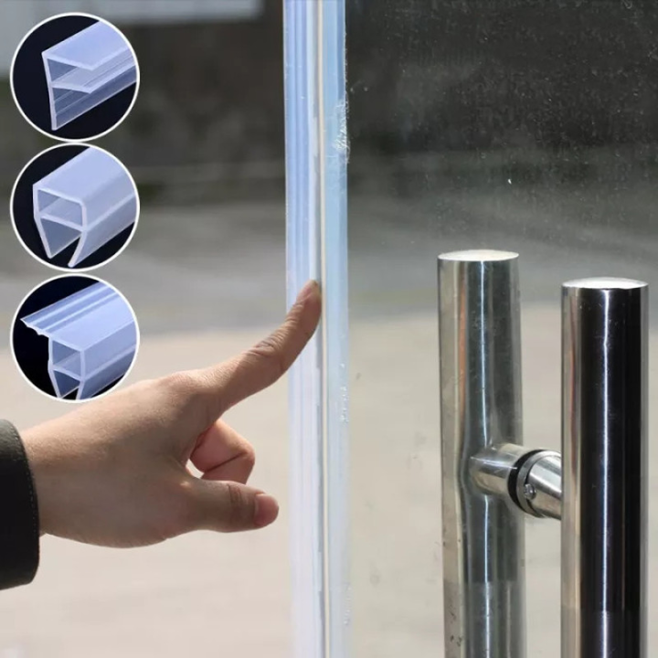 6 8 10 12mm Glass Door Sealing Strips H/f/u Shape Silicone Bathroom Shower Screen Seal Strip Window Rubber Sealer Weatherstrip