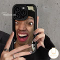 MissConnie Personalized Ugly Phone Case Compatible For IPhone 15 11 7Plus 13 14 12 11 Pro Max X XR 6 7 8 6S Plus XS MAX SE 2020 Soft Angel Eyes Shockproof Black Ugly Casing Emoji Cover. 