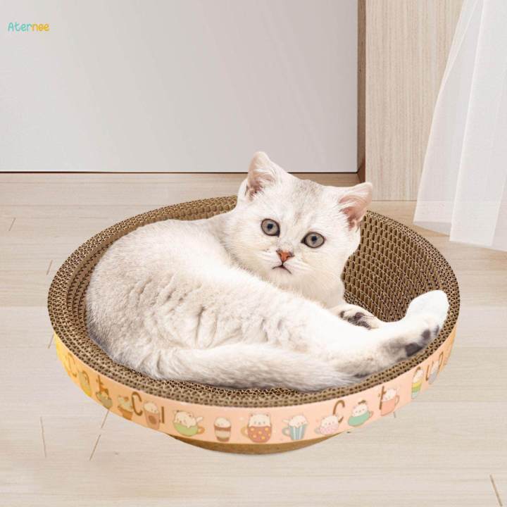 Cardboard Cat Scratcher Cat Scratch Pad Bowl Durable Cat Scratching Board