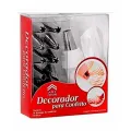 Cakeware 15 Piece Cake Decorating Set Frosting Icing Piping Bag Tips With Steel Nozzles. 