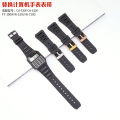 Suitable for g shock Casio CA-53W calculator watch strap CA-61W rubber sports strap accessories. 