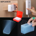 1Box 60Pcs Double Sided Stickers Tape Transparent Non-marking Strong Adhesive Tapes Easy To Cut Double Faced Tapes. 