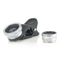 Camera Clip-on Lens Kit  3-in-1 Universal Smartphone 180 degree Fisheye Lens 0.67X Wide Angle Macro Lens. 