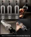 Empty Plastic Push Bottle 225ml Transparent / Press Empty Bottles for Hair Oil / Lotion Bottles Empty Push Bottles / Flip Top Bottle. 